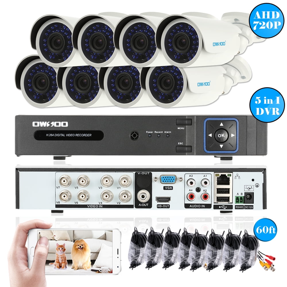 CCTV Surveillance DVR Security System,1080P Hybrid NVR AHD TVI CVI DVR