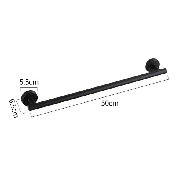 Toallero de acero inoxidable, barra para toallas, gancho para baño, toallero negro, aro para toallas de baño