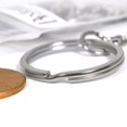 thumbnail image 2 of 5 Grade 304 Stainless Surgical Steel 25mm, 1 inch S Shape Bend Blank Key Ring Splitrings with Cable Link Chain Keyring Findings, 2 of 3