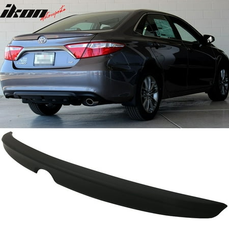 Lip Mount Spoiler - Fits 15-17 Camry Sedan Flush Mount OE Factory Style Trunk Spoiler-Matte Black