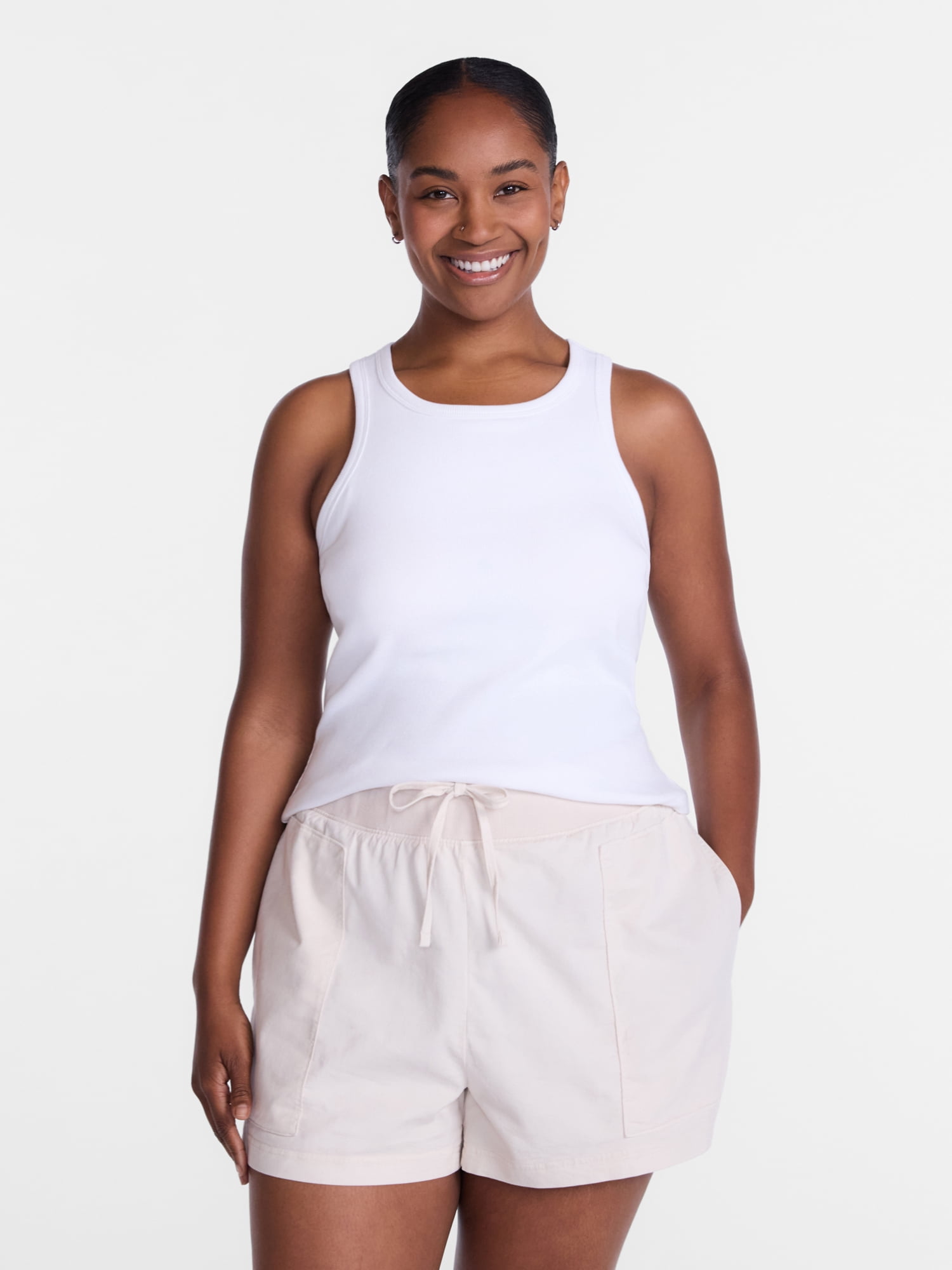 Avia Women’s Cropped Ribbed Tank Top, Sizes XS-XXL