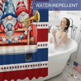 thumbnail image 6 of Independence Day Shower Curtain, 72" x 84", Retro Dwarf Red Truck Star Blue Striped Abstract Waterproof Bathroom Curtain Washable Shower Curtain Set with 12 Hooks, 6 of 9