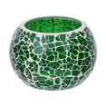 thumbnail image 3 of Handcrafted Mosaic Glass Decorative Tea Light Holder Or Diya, Green, 3 of 4