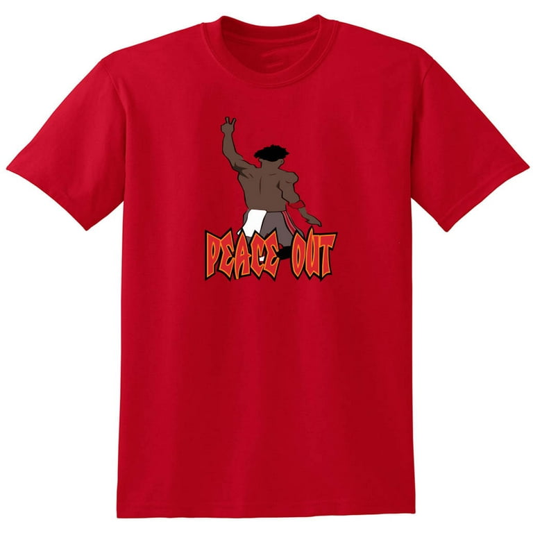 RED Antonio Brown Peace Out Bucs Buccaneers T shirt YOUTH XL
