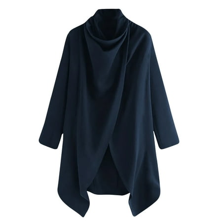 

Men s Cape Jacket Street Style High Collar Long Sleeve Irregular Coat Trendy Solid Color Punk Windbreaker