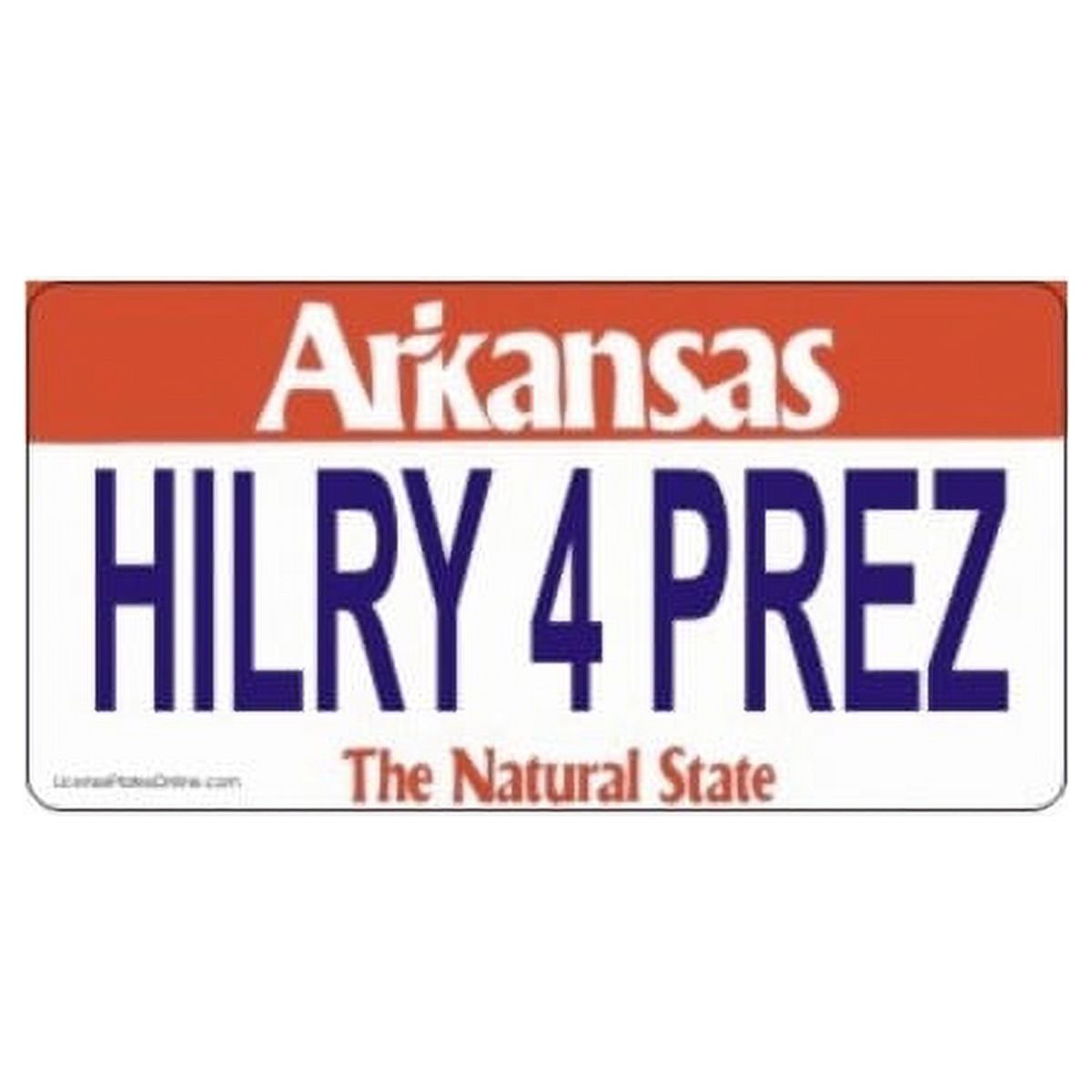 Design It Yourself Custom Arkansas Plate. Free Personalization on Plate