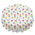 thumbnail image 2 of Pioneer Flower Floral Print Pattern Round Tablecloth 60 X 60 Inch, Wrinkle Resistant Wipeable Table Cloth for Kitchen Dining Picnic Patio Party, 2 of 6