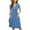 G-Blue, variant on Kcodviy Women Summer Casual Short Button Front Dress Sleeve Dresses Button Down Summer Midi Dresses for Women Knee Length Dress with Wrap Summer Dress Pockets