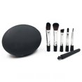 thumbnail image 1 of Juego de 5 brochas de maquillaje con mango combinado de tapa dura, herramientas de maquillaje de brochas de ojos portátiles negras Feliz Sencillez, 1 of 2
