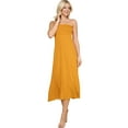 thumbnail image 2 of Doublju Women's High Waist Flared Maxi Skirt or Tube Top Dress with Plus Size, 2 of 4