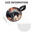 thumbnail image 5 of Horse Set of 2pcs PU Leather Round Suitcase Tags with Privacy Cover and Name ID Tag - Ideal for Travel Luggage, Handbags, Backpacks, School Bags, 5 of 6