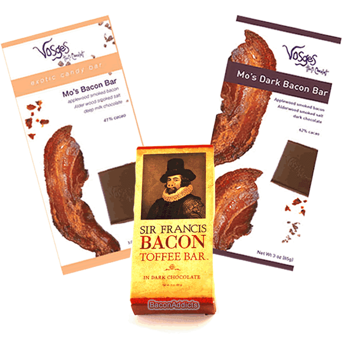 Bacon Chocolate Sampler Gift Pack (3pc Set) Vosges Milk Chocolate Bacon Bar, Vosges Dark... by