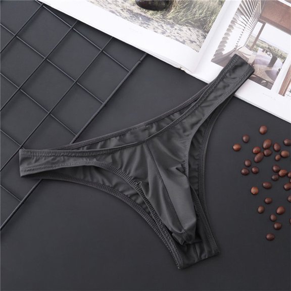 DJDLJWCJ Men's Underwear Large Pouch, Stretch Mens Regular Briefs Underwear Low-Rise Soft Underpant Black 2XL