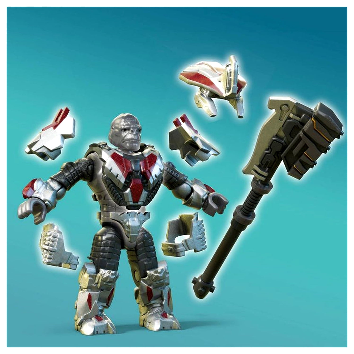 Golden Banished Brute Chieftain Mega Bloks Construx Halo Enem Figure #11