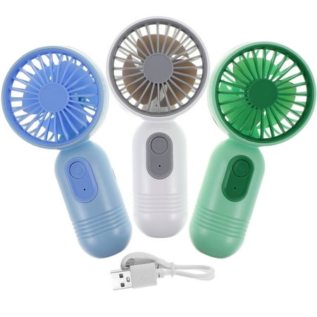 

3pcs Portable Small Fan Summer USB Charged Fan for Outdoor Creative Summer Fan Gift with USB Cable