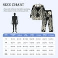 thumbnail image 4 of Susaid Skeletons Love Flowers Print Men's Long Sleeve Pajama Set, Two-Piece Button-Down Loungewear PJs Set, Comfortable Sleepwear for Relaxation-XX-Large, 4 of 7