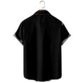 thumbnail image 5 of DPTALR Men's Printed Pattern Casual Lapel Short Sleeve Shirt Blouse, 5 of 5