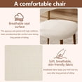 thumbnail image 5 of Leumius Dining Chairs Set of 2,Upholstered Dining Chairs with Curved Backrest, Modern Kitchen & Dining Room Chairs with Metal Leg for Dining Room, Restaurant,Walnut+Beige, 5 of 12