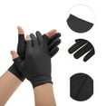 thumbnail image 3 of Unique Bargains 1 Pair Anti-slip Sun Protection Half finger Manicure Gloves Black, 3 of 6