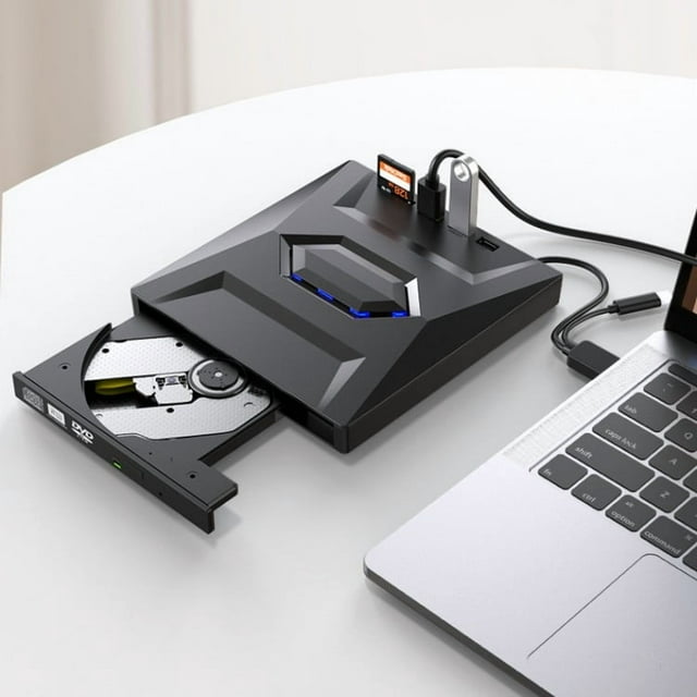 USB3.0Type C External CD DVD RW Optical Drive DVD Burner DVD Writer Super Drive for Laptop Notebook ,Plug and Play