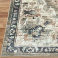 thumbnail image 6 of ReaLife Machine Washable Area Rug - Living Room Bedroom Bathroom Kitchen Entryway Office - Non Slip Low Pile Stain Resistant Premium - Boho Farmhouse Vintage - Joy - Brown Beige 4' Round, 6 of 10