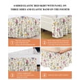 thumbnail image 6 of Wildflowers Wrap Around Bed Skirts for Queen Bed 18" Drop,Bed Skirt with Adjustable Elastic Belt Dust Ruffle Bed Valance for Bedroom Hotel Blossoming Botanical Prints Garden Floral Bed Frame Cover, 6 of 7