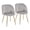 Multi-color, variant on Lumisource Fran Pleated Set Of 2 Chair With Gold Metal Finish CH-FRANPLT AUVBK2
