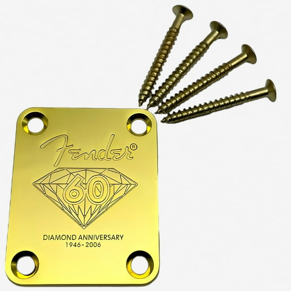 Gold/Chrome Electric Guitar Neck Plate Back Cover Plate for Fender Stratocaster Telecaster - Premium Replacement Part