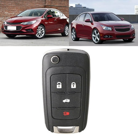Car Remote Key Fob 4 Button For Chevy Cruze 2010 2011 2012 2013 2014 2015 2016   Free Cut