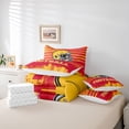 thumbnail image 6 of jejeloiu Football Sport City 7-Piece Bedding Comforter Set,Yellow Rugby Helmet King Bedding Sets For Boys Kids Reversible, 6 of 8