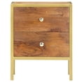 thumbnail image 3 of vidaXL Bedside Cabinet 15.7"x13.8"x19.7" Solid Mango Wood, 3 of 10