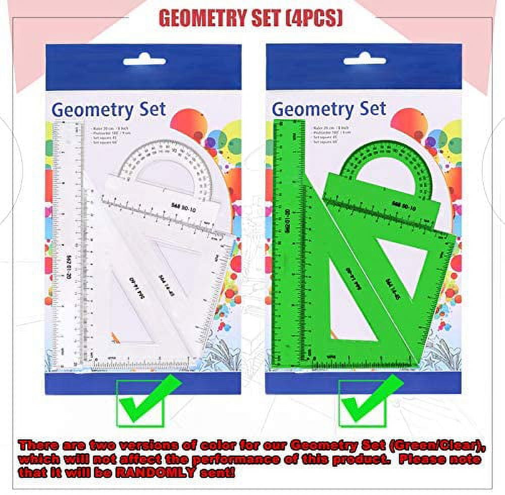 6Pcs/set Plastic Measuring Templates Geometry Stencils Template Geometric  Rulers Stationary Tool Kit for Office and School, Building Formwork,  Drawings Drafting Templates