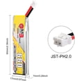 thumbnail image 2 of 4PCS 1S 660mAh 3.8V LiPo Battery JST-PH2.0 Connector for Racing Drone Micro FPV, 2 of 7