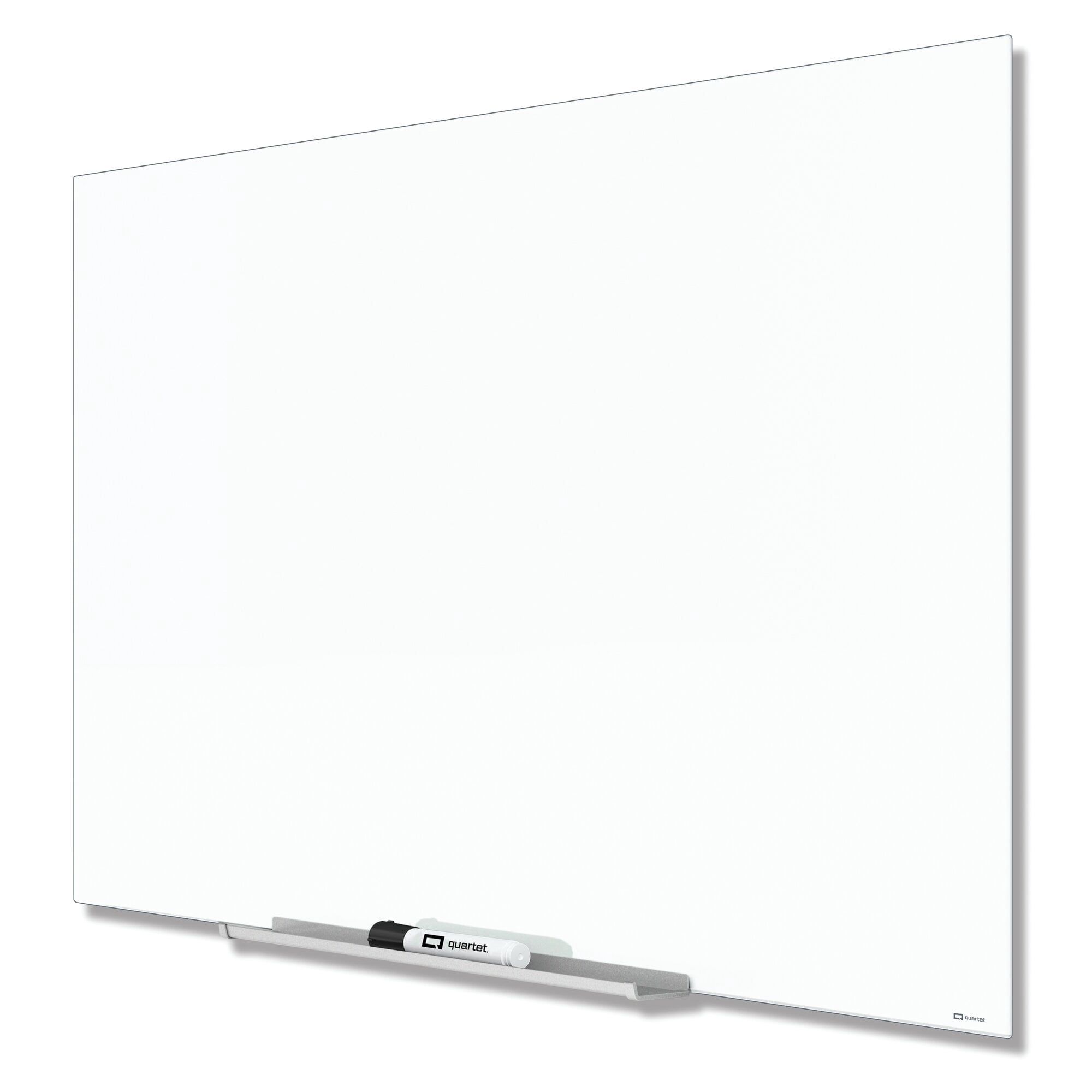 Quartet InvisaMount Magnetic Glass Dry-Erase Board, 39" x 22", White Surface, Frameless