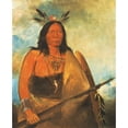 thumbnail image 3 of George Catlin 20x24 Black Modern Framed Museum Art Print Titled - Kots-O-Ko-Ro-Ko, Hair of the Bull's Neck, a Chief (1834), 3 of 5