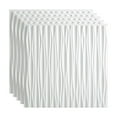 thumbnail image 1 of FASÄDE Dunes Vertical Decorative Vinyl 2ft x 2ft Glue Up Ceiling Panel in Matte White (5 Pack), 1 of 5