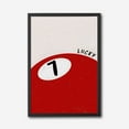 thumbnail image 2 of Lucky Number 7 Minimalist Canvas Wall Art  Modern Billiards Inspired Decor, 2 of 10