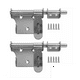 thumbnail image 1 of Pasador Cerrojo Para Puerta Cerradura Acero Inoxidable 2 Pcs Plata, 1 of 5