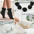 thumbnail image 2 of GIRACOA 8 Pairs Lace Ruffle Frilly Ankle Socks for Women, Ruffle Frilly Lolita Sock with A Laundry Bag(White, Black), 2 of 7