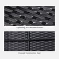 thumbnail image 2 of SHOUFTW 4-Piece Outdoor Wicker Patio Set with Cushions and Glass Table – Perfect for Garden, Terrace, or Porch in Black, 2 of 7