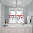 thumbnail image 3 of 2 Panels Kitchen Tier Curtains 39 Inch Length, Blue Red Flowers Grommets Window Treatment Curtain, Elegant Spring Floral Butterfly Pastoral Thermal Curtains Drapes for Living Room/Bathroom, 3 of 9
