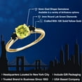 thumbnail image 2 of Gem Stone King 10K Yellow Gold Canary Mystic Topaz and Black Onyx 3-Stone Ring for Women | 1.20 Cttw | Round 6MM | Gemstone November Birthstone | Size 7, 2 of 6