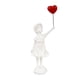 thumbnail image 1 of pstuiky Linda niña con figura de resina, estatua para decoración del hogar, estatua de Banksy, niña con corazón, figura decorativa, 1 of 1