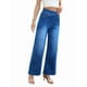 thumbnail image 2 of Pantalones Vaqueros Anchos de Talla Grande para Mujer, Cintura Alta, Adelgazantes, con Múltiples Bolsillos, Rectos, Holgados e Informales. Azul L, 2 of 9