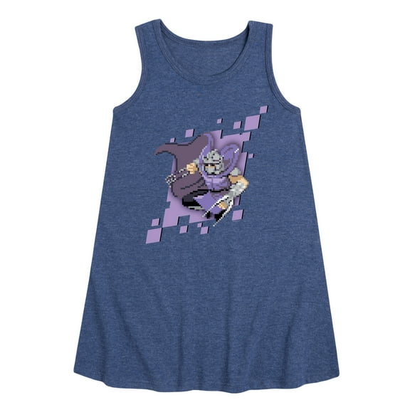 Teenage Muntant Ninja Turtle - Shredder Pixels - Toddler and Youth Girls A-line Dress