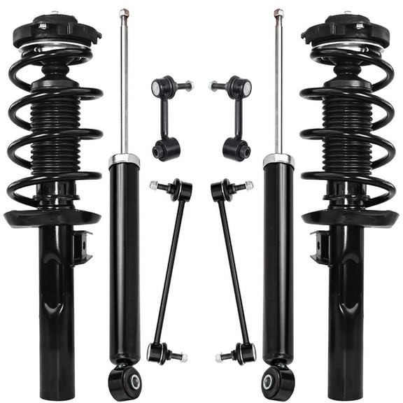 Detroit Axle - Front Struts with Coil Spring   Rear Shock Absorbers Sway Bar Links Replacement for 2012-2017 Volkswagen Jetta - 8pc Set