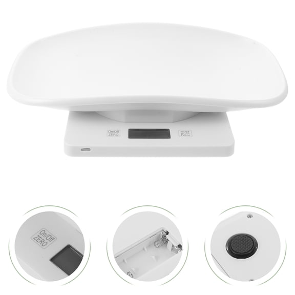 AURARMLET Pet Weight Scale High Precision Digital Small Pets White Plastic