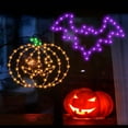 thumbnail image 5 of Halloween Decorations, 2 Pack Bat Window Lights, 8 Modes Battery Operated Halloween Lights with Timer, Waterproof Window Silhouette Light for Indoor Window Door Yard Party Decor, 5 of 10
