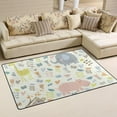 thumbnail image 2 of Coolnut Lightweight Carpet Mats, 31 x 20 inches Area Soft Rugs Floor Mat Doormat Decoration for Rooms Entrance Funny Animals Flowers in Cartoon Style, 2 of 6