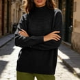thumbnail image 7 of MYAOYINo Boundaries Womens Ribbed Mock Neck Sweater Textured Pattern Long Sleeve Knit Blouse, 7 of 7
